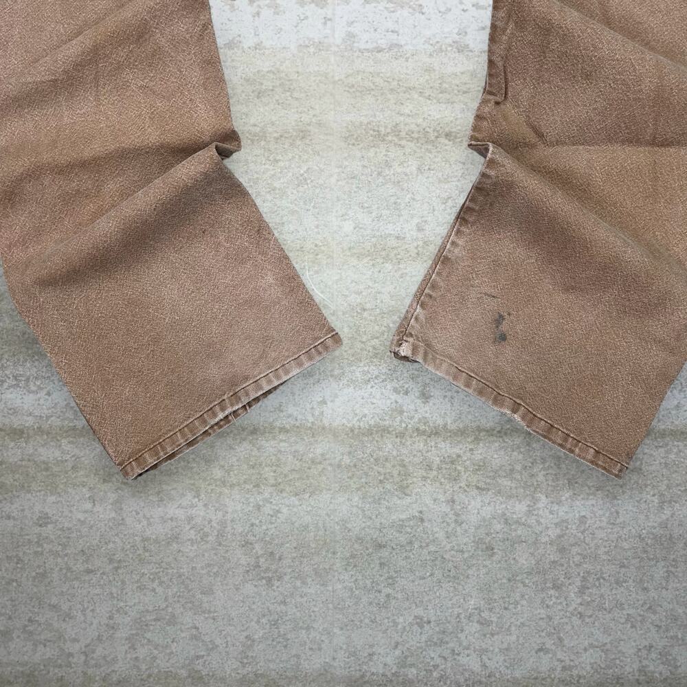 Vintage 90s Dickies Carpenter Pants 36x34 Baggy Camel Tan Canvas Dungarees Work - Picture 5 of 6